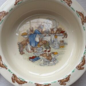 Beatrix Potter Style bowl and plate